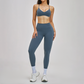 Wholesale Hanging neck bra+tight yoga legging 2-piece set