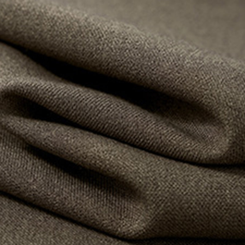 Pleated curved knife high-waisted dress pants