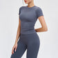 Wholesale solid color round-neck T-shirt + leggings