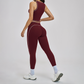 Wholesale Color Block Yoga Halter Vest + legging 2-Piece Set