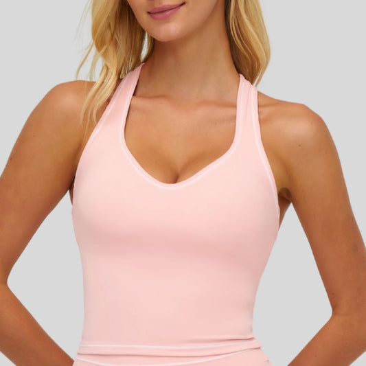 Wholesale Contrasting racerback tank top | Wonderxfans bulk activewear