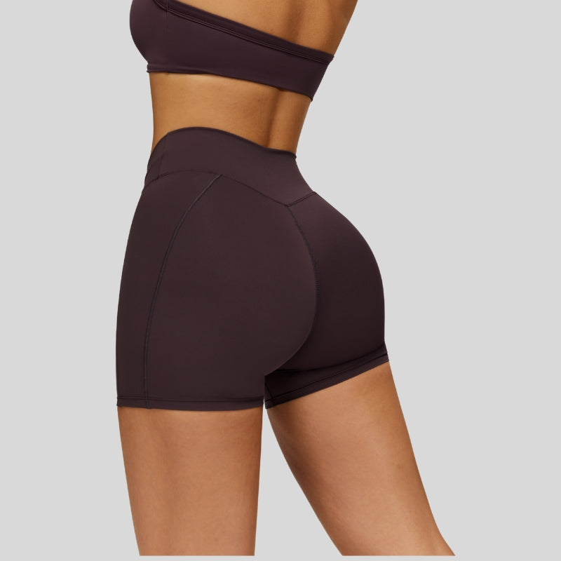 Pleated waistband sport shorts