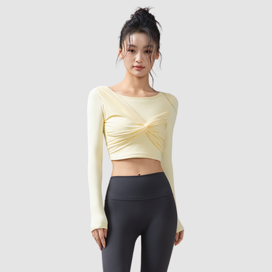 Wholesale Slim Fit Long Sleeve Yoga Top