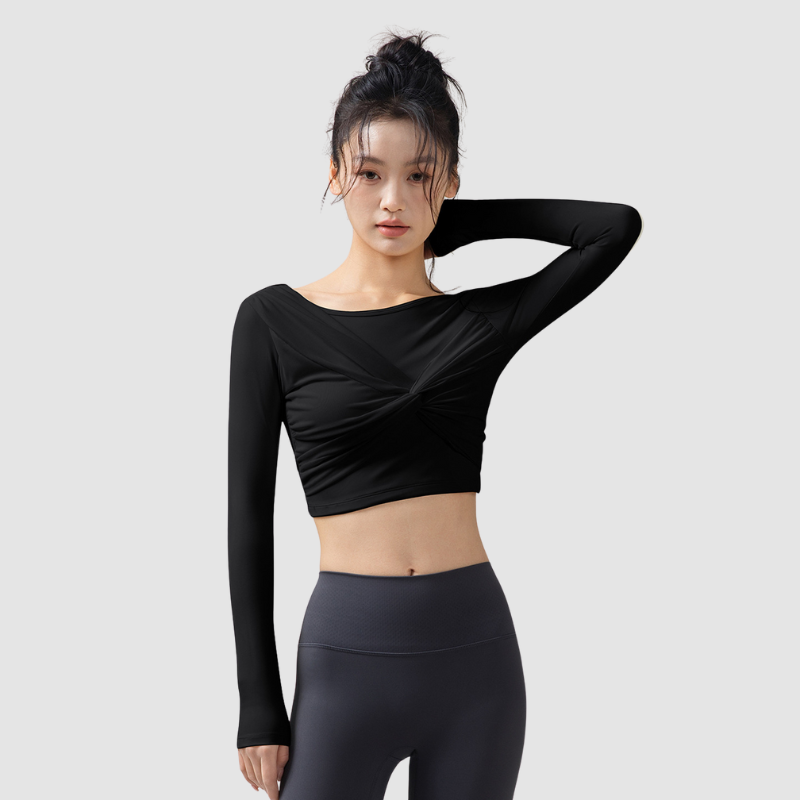 Wholesale Slim Fit Long Sleeve Yoga Top