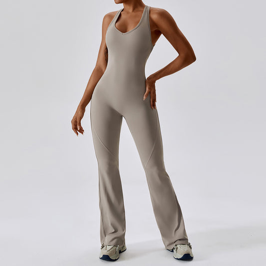 Wholesale Solid flared trousers cutout back | Wonderxfans bulk activewear