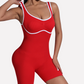 Women's V-neck seamless U-shaped back outdoor yoga jumpsuit