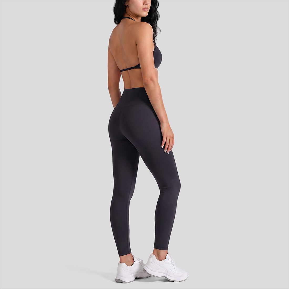 Wholesale High-Waist Yoga Leggings+Naked-Feel Bra Set