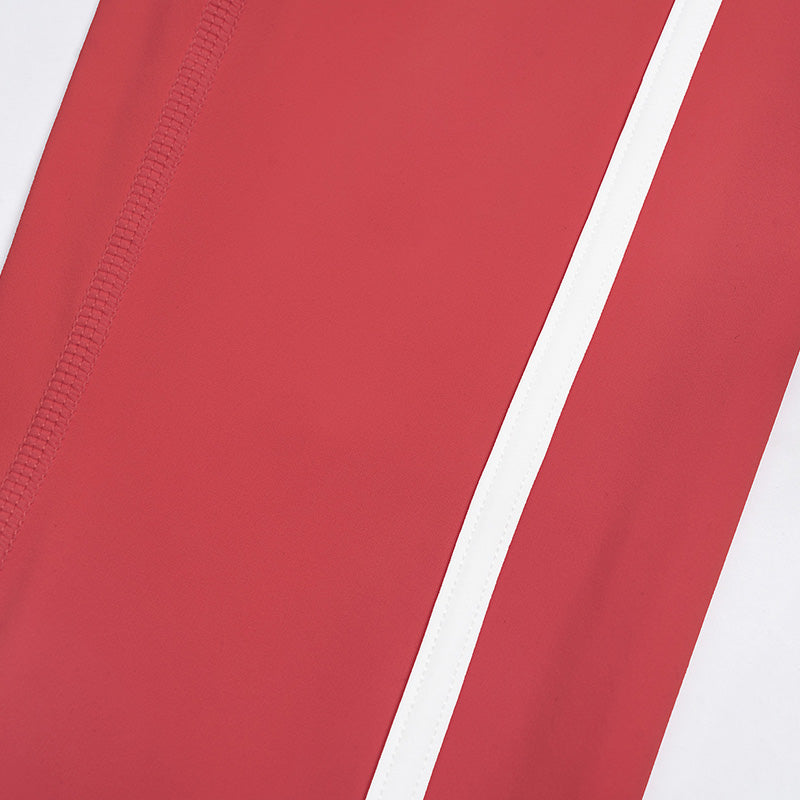 Women's contrasting color cross-waist leggings