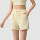 Wholesale Women's Faux Two-Piece Yoga Shorts with Pockets