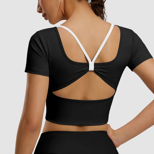 Wholesale back cross short sleeve T-shirt | Wonderxfans bulk activewear