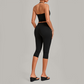 Wholesale Women's Halter Neck Yoga Set – High Elasticity Capri Pants Fitness Activewear