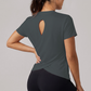 Wholesale Women's short sleeve tee quick dry running gym top