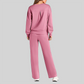 Wholesale Women's Long Sleeve Knit Sweatshirt & Wide-Leg Pants Set