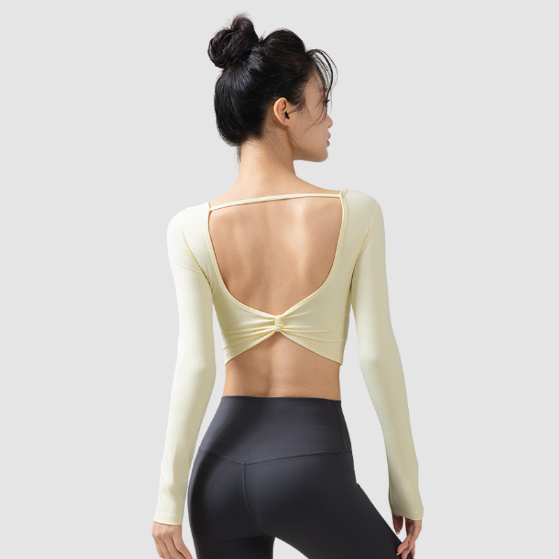Wholesale Slim Fit Long Sleeve Yoga Top