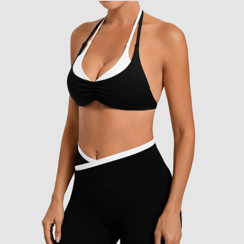 Wholesale fake two sports yoga bras | Wonderxfans bulk activewear