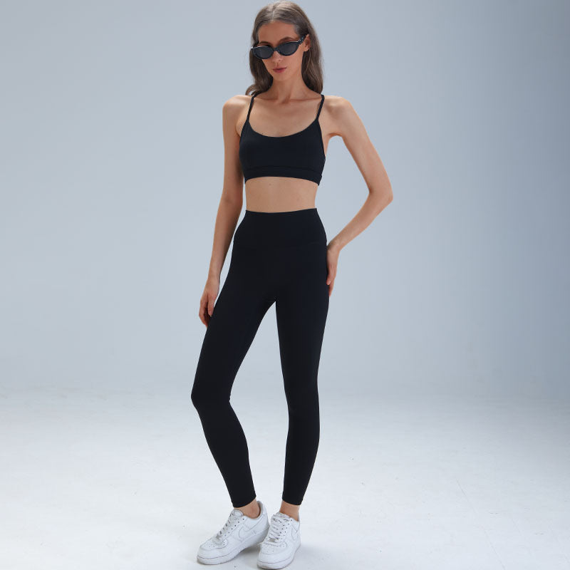 3-Piece Zip-Front Yoga Set with Hooded Jacket