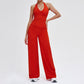 Wholesale open-back tank top + loose wide-leg pants
