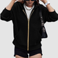Wholesale loose casual hooded gold zipper jacket