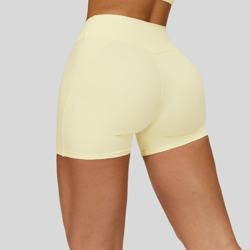 Pleated waistband sport shorts