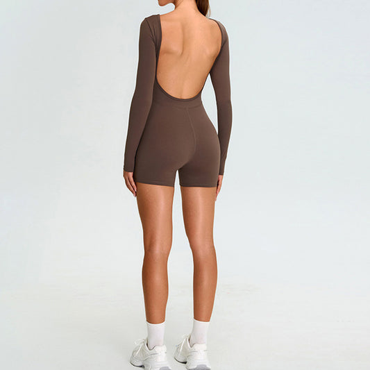 Wholesale Women's boat neck open-back yoga | Wonderxfans bulk activewear