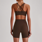 Wholesale Women's Quick-Dry Naked Feel Vest+Fitted Biker Shorts Yoga Set