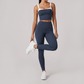 Wholesale Women's Quick-Dry Yoga Set Sleeveless Sports Bra & Capri Pants with Chest Pad