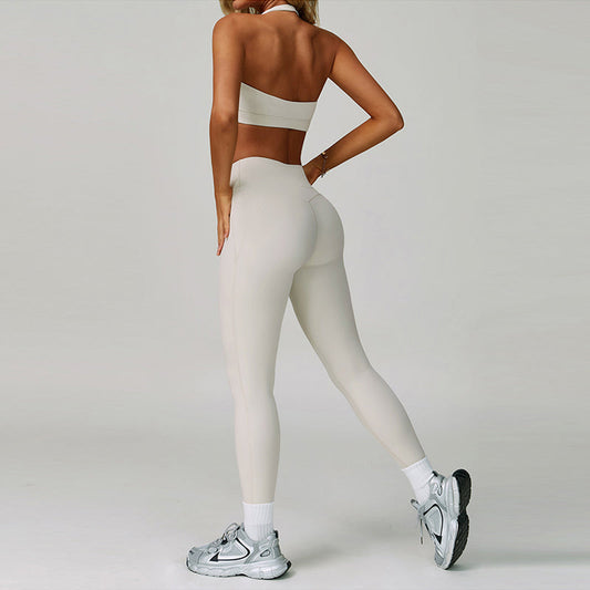 Wholesale Halter Sports Bra + High-waisted | Wonderxfans bulk activewear