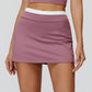 Fake two-piece contrasting skirt with anti-exposure design