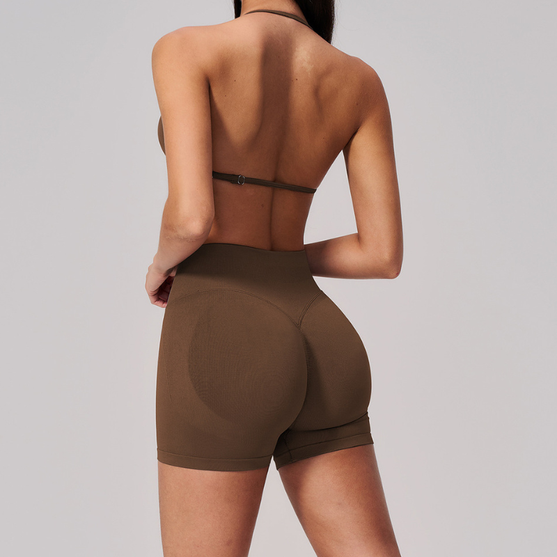 Wholesale Women's Sports Bra & Biker Shorts Set – Seamless Yoga Activewear