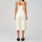 Wholesale Women's Brushed Spaghetti-Strap Tank Top & Wide-Leg Cropped Pants Set – Seam-Detail 2-Piece Yoga Set
