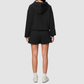 Wholesale Women's Warm Fleece-Lined Zip Up Hoodie & Sweat Shorts Set