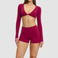 Wholesale Slim-fitting long-sleeved top + tight-fitting | Wonderxfans bulk activewear