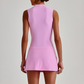 Wholesale Naked-Feel Yoga Set – Sleeveless Crop Top & High-Waist Shorts 2-Piece Activewear