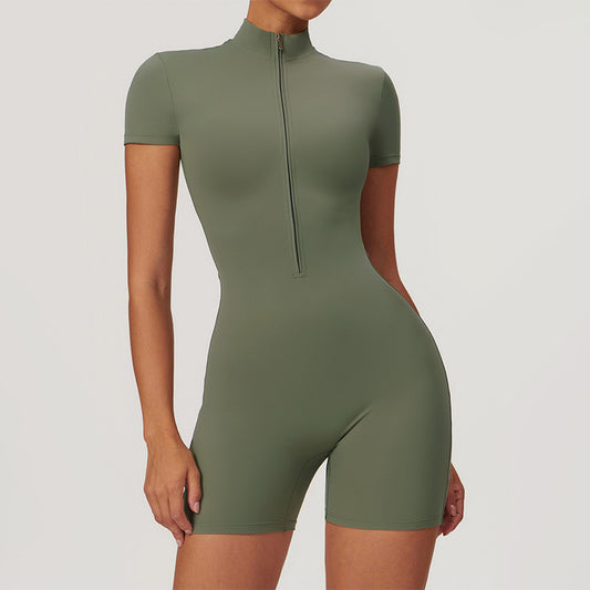 Wholesale Zippered short sleeves solid color | Wonderxfans bulk activewear
