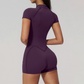 Stand-up collar zipper hip-lifting bodysuit