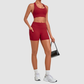 Wholesale Women’s Racerback Sports Bra & High-Waist Biker Shorts Yoga Set