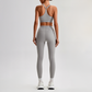 Wholesale Naked-Feel Sports Bra & High-Waist Biker Shorts Set – Quick-Dry Yoga 2-Piece set