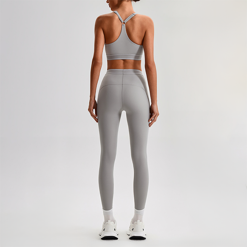 Wholesale Naked-Feel Sports Bra & High-Waist Biker Shorts Set – Quick-Dry Yoga 2-Piece set