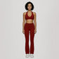 Deep V halter neck bra + high waisted pant 2-piece set