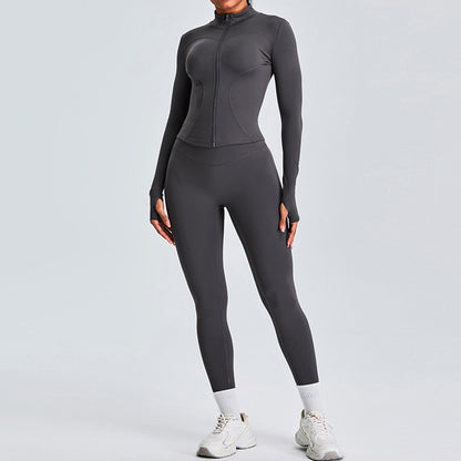 Wholesale Long Sleeve Full Zipper Fitness | Wonderxfans bulk activewear