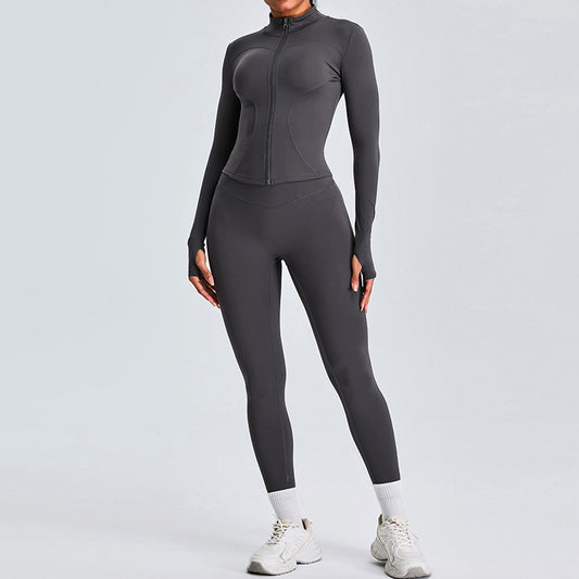 Wholesale Long Sleeve Full Zipper Fitness | Wonderxfans bulk activewear