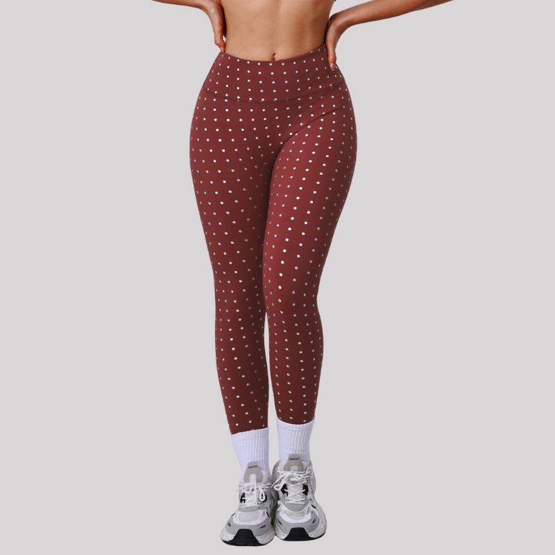 Wholesale Silver Stamping Polka Dot Hip Lifting leggings