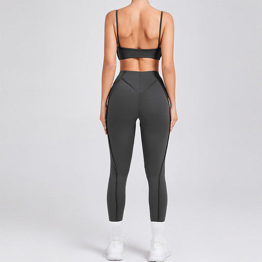 Breathable Yoga Bra + High-waisted Legging 2 Pieces Set