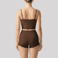 Wholesale Women's Lace V-Neck Cami Yoga Set – Built-in Bra High Waist Shorts Lounge Set