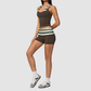 Wholesale Women’s Polka-Dot Racerback Tank & Shorts Yoga Set