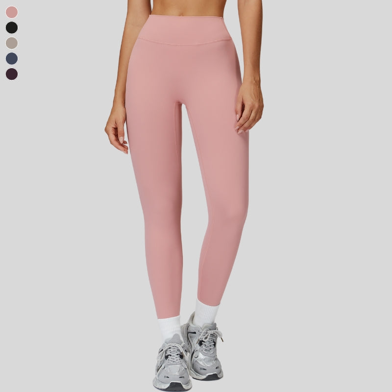 High-waisted V-neck leggings at the back