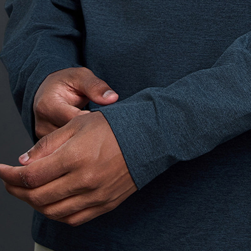 Half-zip stand-up collar long-sleeved T-shirt