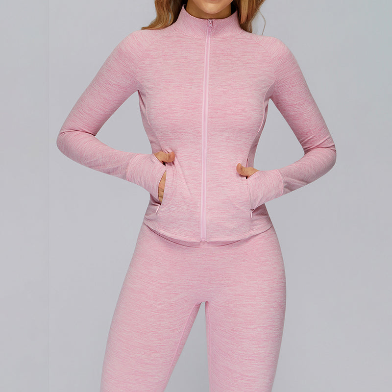 Zippered tight quick-drying sports jacket