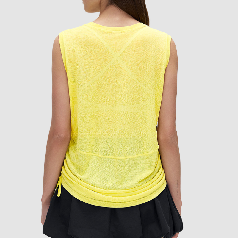 Wholesale round-neck lightweight breathable sleeveless sports vest