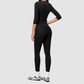 Wholesale Women's 3/4 Sleeve Crop Top & Full-Length Leggings Set – Seamless Yoga Activewear